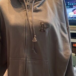 Brown Hoodie with Embroidered P